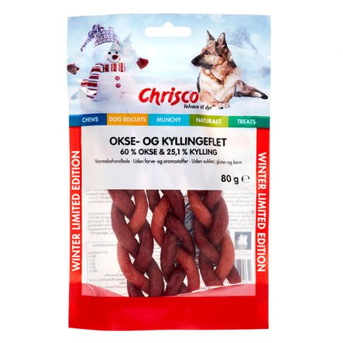 Chrisco Okse- og kyllingeflet, 80 g e - WINTER LIMITED EDITION